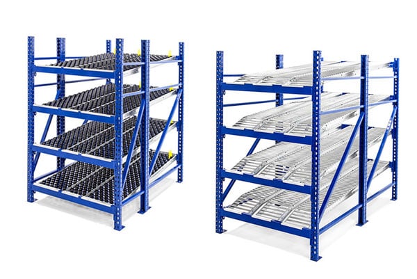 Roller Rail Rack Build a Gravity Flow Rack System | Roller Rack Standalone Carton Flow